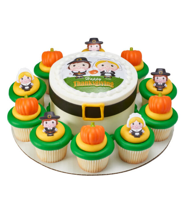 DECOPAC Traditional Pumpkin Cupcake Rings -12 Count