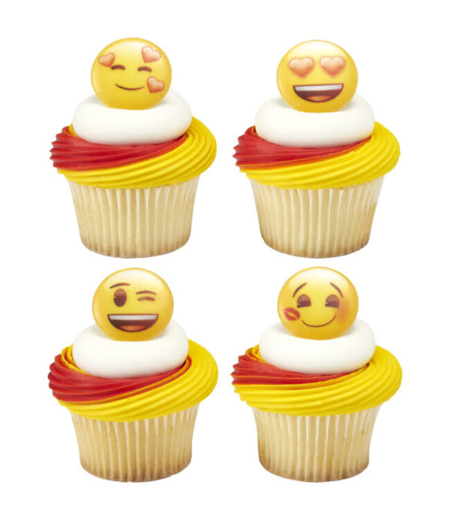 DECOPAC emoji™ Heart Assortment Cupcake Rings - 12 Count