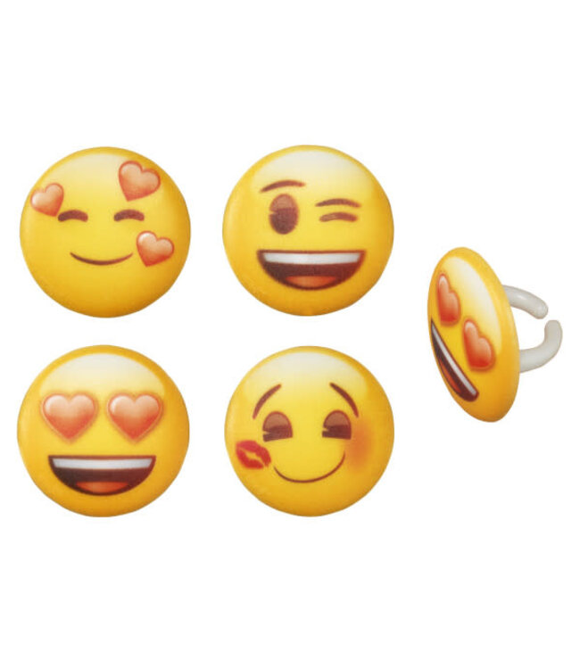 DECOPAC emoji™ Heart Assortment Cupcake Rings - 12 Count