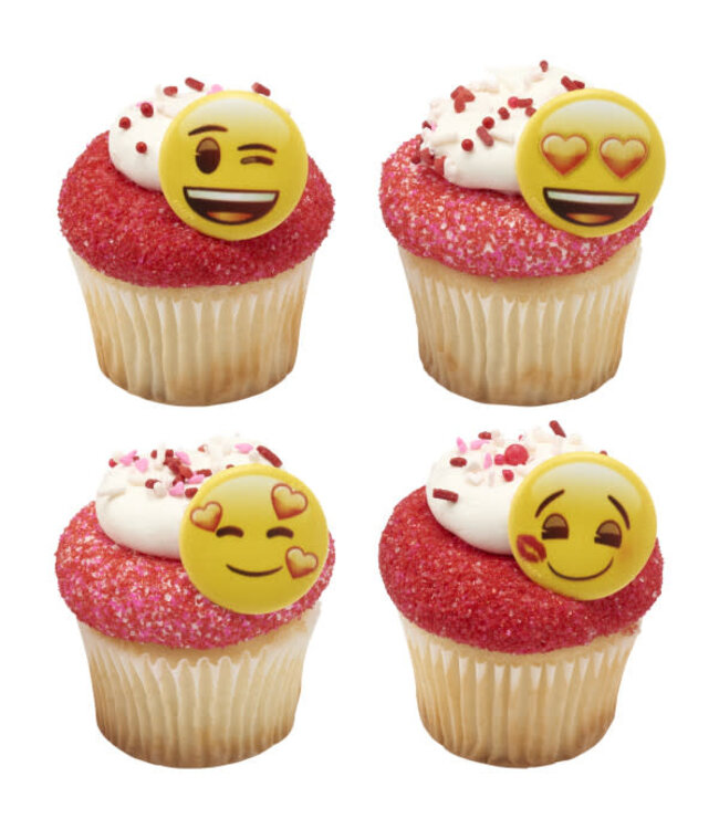 DECOPAC emoji™ Heart Assortment Cupcake Rings - 12 Count