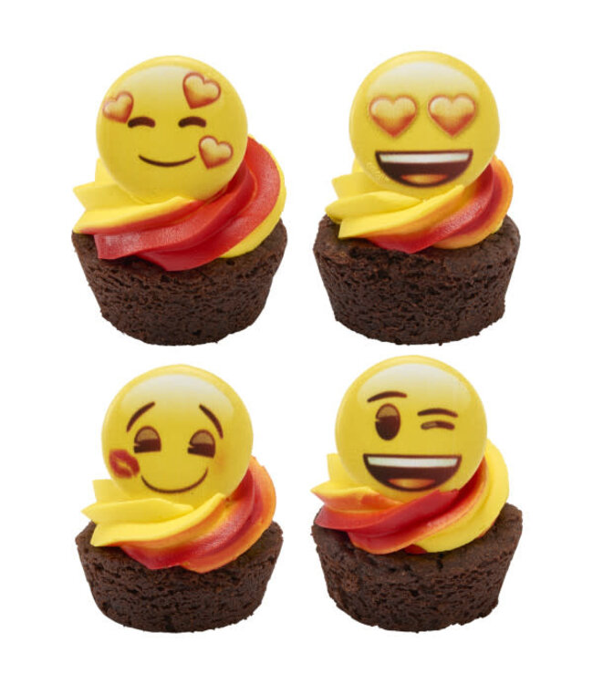 DECOPAC emoji™ Heart Assortment Cupcake Rings - 12 Count