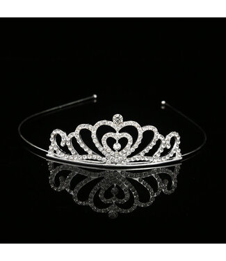 PARTY ON Tiara With Silver Hearts