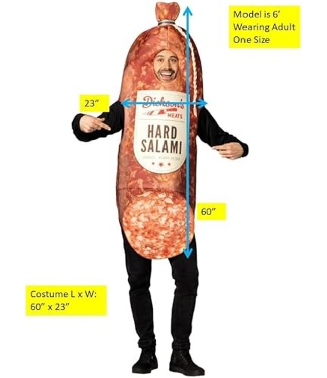 RASTA IMPOSTA PRODUCTS Smoked Hard Salami Adult Costume