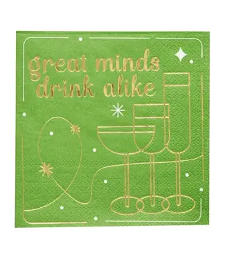SOPHISTIPLATE, LLC 'great Minds Drinks Alike' Cocktail Napkins/26 Count pack