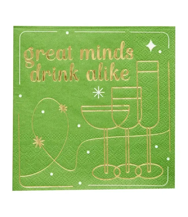 SOPHISTIPLATE, LLC 'great Minds Drinks Alike' Cocktail Napkins/26 Count pack