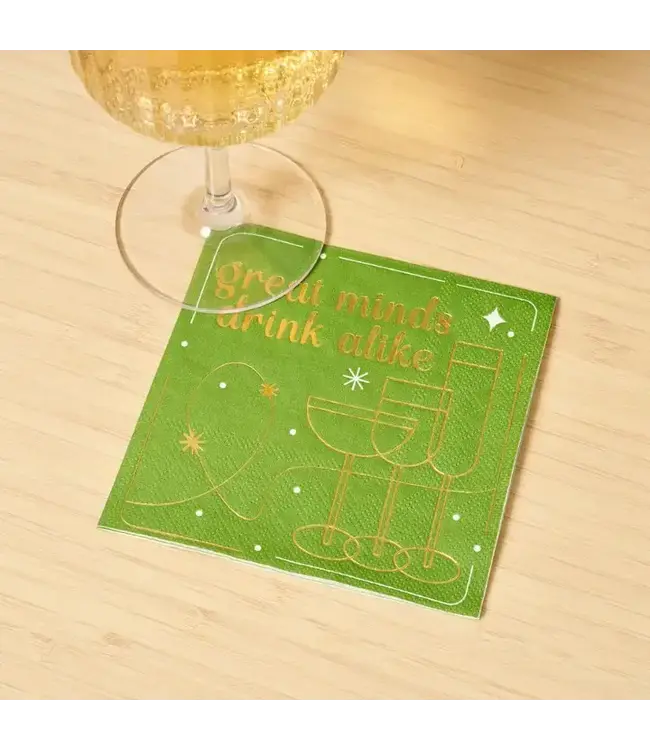 SOPHISTIPLATE, LLC 'great Minds Drinks Alike' Cocktail Napkins/26 Count pack
