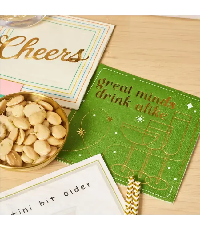 SOPHISTIPLATE, LLC 'great Minds Drinks Alike' Cocktail Napkins/26 Count pack