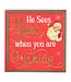 SOPHISTIPLATE, LLC 'he Sees You When you are Drinking' Cocktail Napkins/26 Count Pack