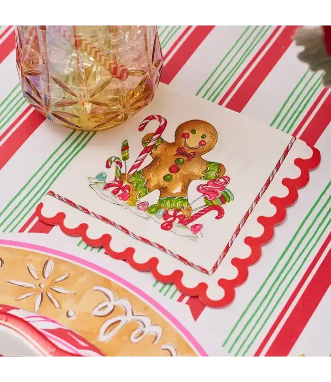 SOPHISTIPLATE, LLC Gingerbread Cocktail Napkins - 26 Count Pack