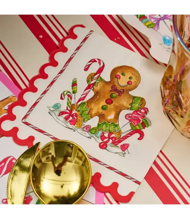SOPHISTIPLATE, LLC Gingerbread Cocktail Napkins - 26 Count Pack