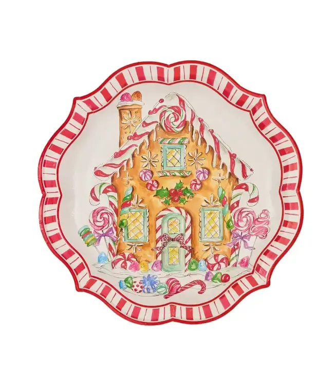 SOPHISTIPLATE, LLC Gingerbread Dinner Plates - 8 Count Pack