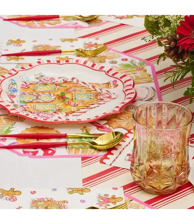 SOPHISTIPLATE, LLC Gingerbread Dinner Plates - 8 Count Pack