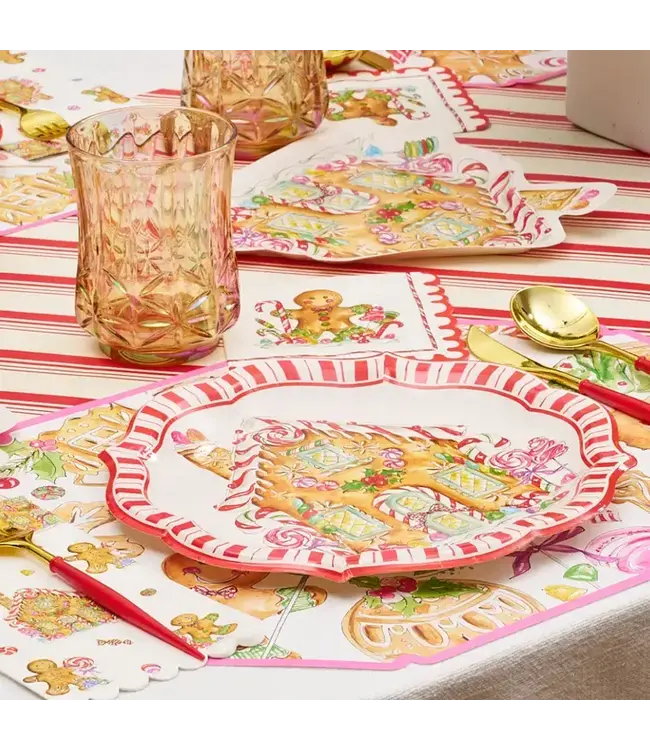 SOPHISTIPLATE, LLC Gingerbread Dinner Plates - 8 Count Pack