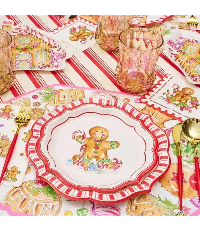 SOPHISTIPLATE, LLC Gingerbread Salad Plates - 8 Count Pack