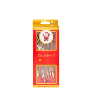 SOPHISTIPLATE, LLC Santa Large Cocktail Picks - 30 Pack