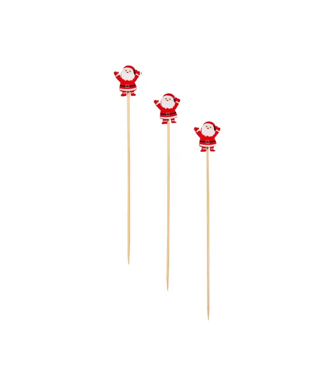 SOPHISTIPLATE, LLC Santa Large Cocktail Picks - 30 Pack