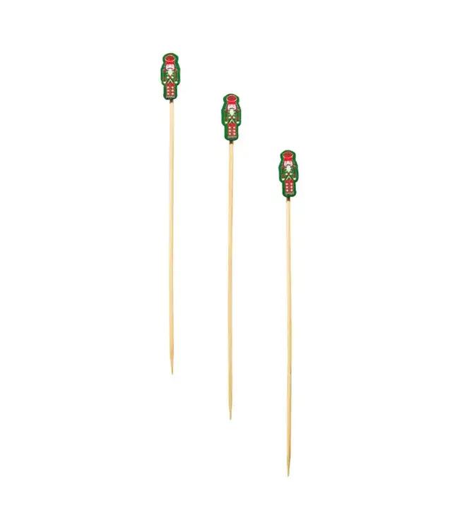 SOPHISTIPLATE, LLC Nutcracker Christmas Large Cocktail Picks - 30 Pack