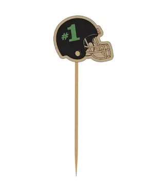 SOPHISTIPLATE, LLC Large Cocktail Picks: Tailgate Helmet - 30 Count Pack