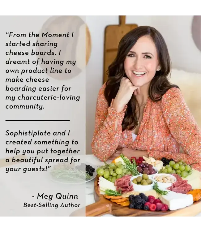 SOPHISTIPLATE, LLC Meg Quinn Charcuterie Board & Accessories Kit