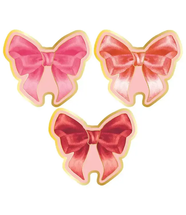 SOPHISTIPLATE, LLC Bows Assorted Die Cut Salad Plate - 8 Count Pack