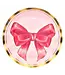 SOPHISTIPLATE, LLC Pink Bows Wavy Dinner Plate - 8 Count Pack