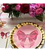 SOPHISTIPLATE, LLC Pink Bows Wavy Dinner Plate - 8 Count Pack