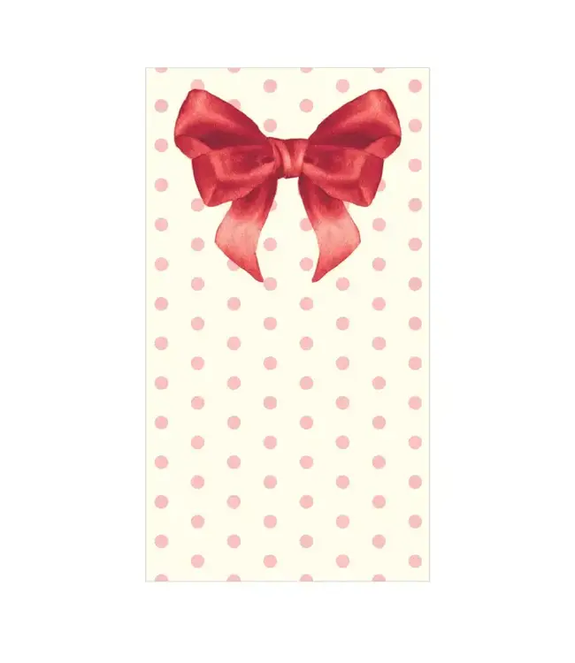 SOPHISTIPLATE, LLC Pink Bows Guest Towel - 20 Count Pack