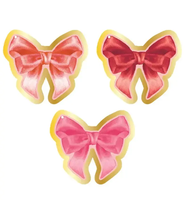 SOPHISTIPLATE, LLC Pink Bows Paper Gift Tags - 12 Count Pack