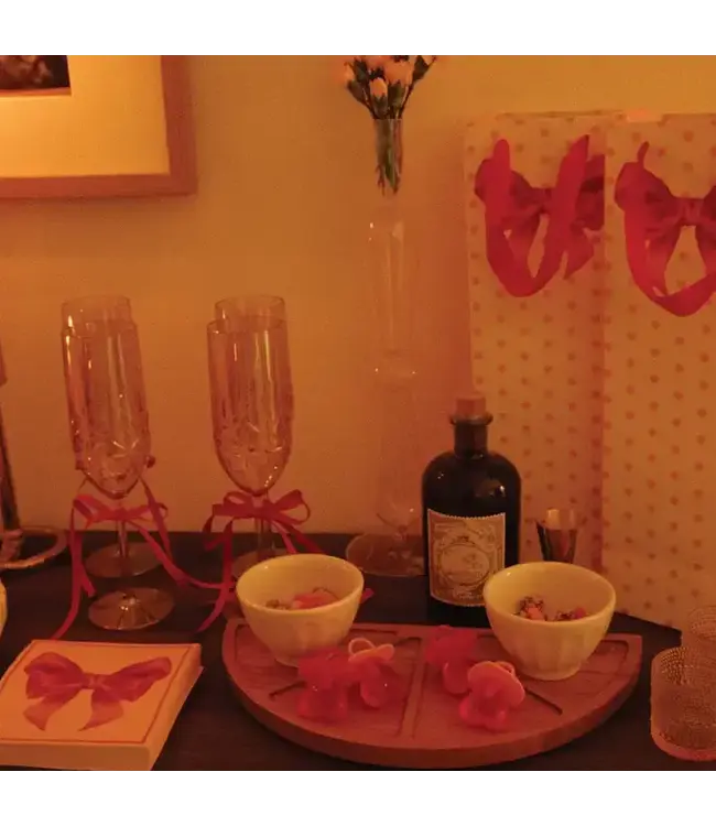 SOPHISTIPLATE, LLC Pink Bows Wine Gift Bags - 6 Count Pack