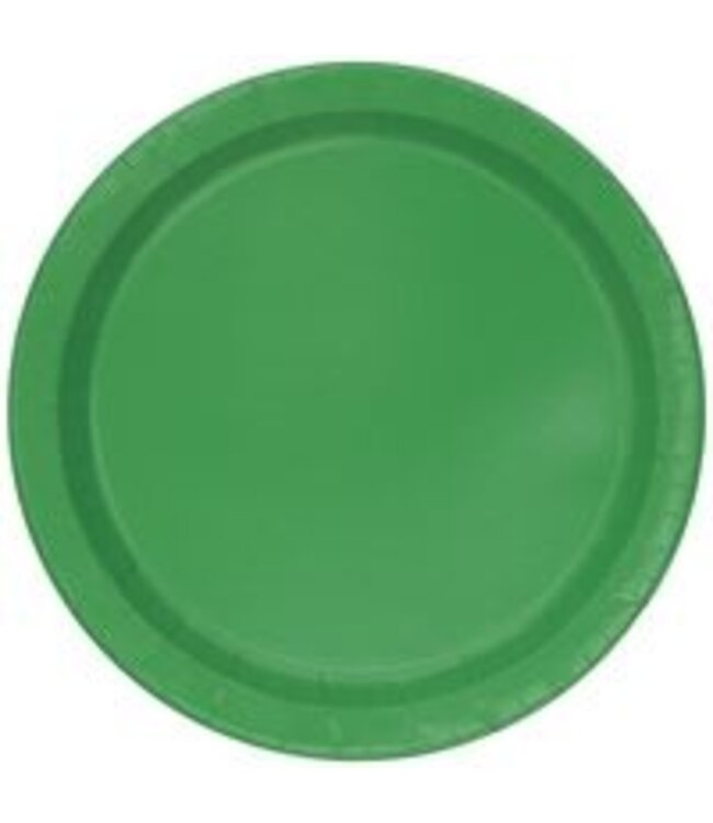 UNIQUE INDUSTRIES INC 20ct 8.5in PAPER PLATES EMERALD GREEN