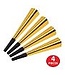 BEISTLE 4CT PARTY HORNS GOLD