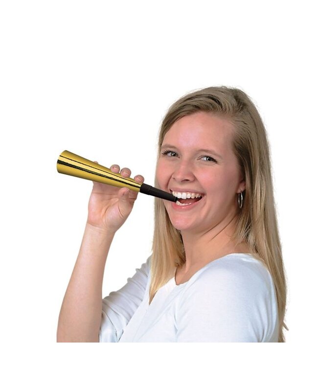 BEISTLE 4CT PARTY HORNS GOLD