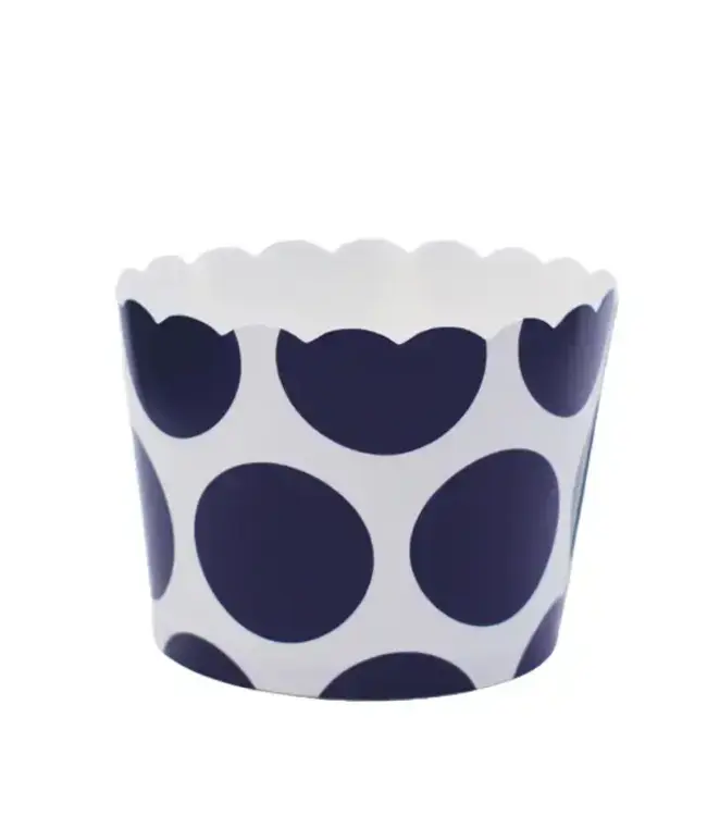 SWEET DIVIDE Small 3 oz Disposable Baking & Snack Cups - Blue - 25 Pk