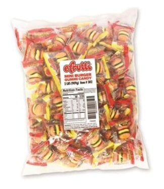 eFrutti 2lbs Efrutti Gummy Candy, Mini Burgers