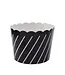 SWEET DIVIDE Small 3 oz Disposable Baking & Snack Cups - Black - 25 Count Pack