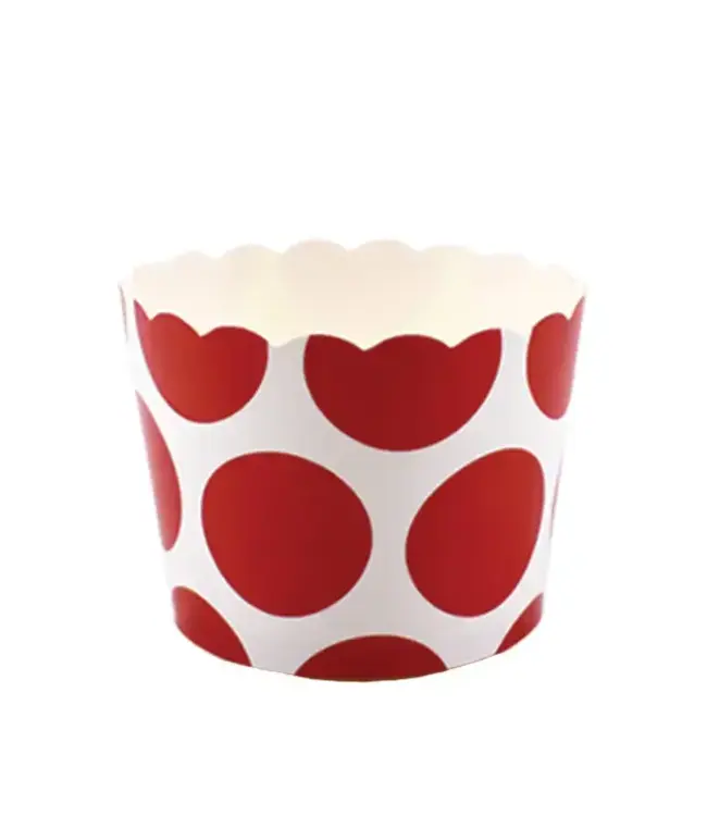 SWEET DIVIDE Small 3 oz Disposable Baking & Snack Cups - Red - 25 Pk
