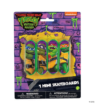 UNIQUE INDUSTRIES INC 4ct Mini Skateboards TMNT Mutant Mayhem