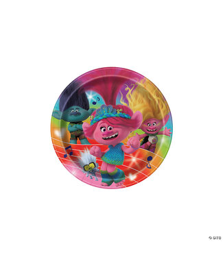 UNIQUE INDUSTRIES INC Trolls Band Together 7in Plate 8ct