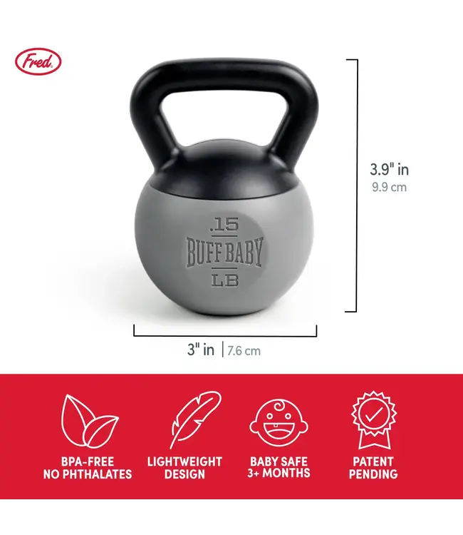 FRED & FRIENDS BUFF BABY KETTLEBELL RATTLE