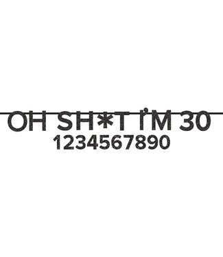 Amscan COSTOMIZABLE BANNER OH SH*T I'M ?