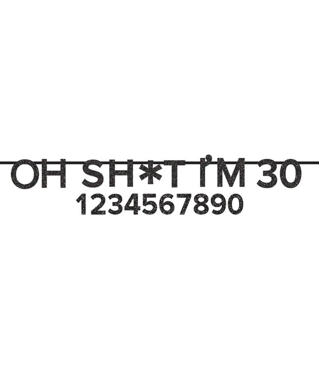 Amscan COSTOMIZABLE BANNER OH SH*T I'M ?