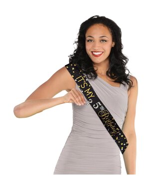 Amscan Sparkling Celebration Add-Any-Age Foil Sash