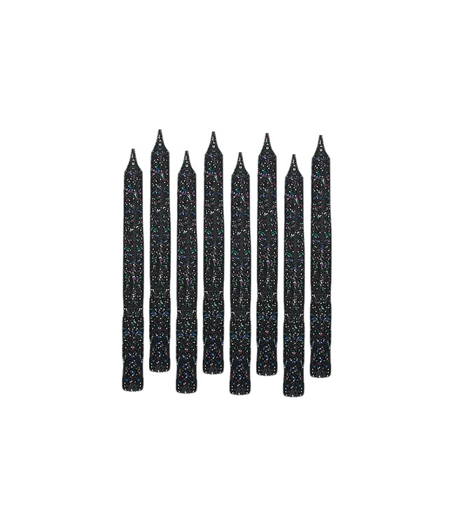 Amscan Large Glitter Spiral Candles - Black