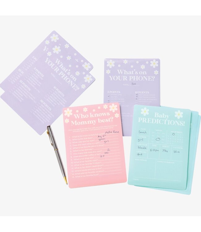 Amscan 75CT 3 GAMES BABY SHOWER DAISY