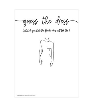 Amscan GUESS THE DRESS BRIDAL SHOWER GAME