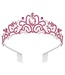 PARTY ON SILVER TIARA WITH LIGHT PINK STONES