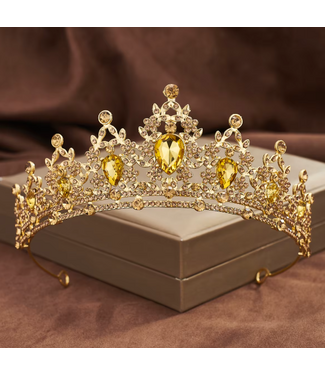 PARTY ON Gold Tiara with all Gold Stones