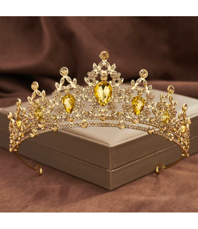 PARTY ON Gold Tiara with all Gold Stones