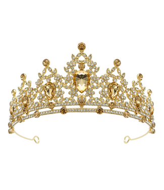 PARTY ON Gold Tiara with Gold Stones