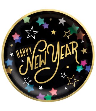 Amscan Starlight 10" Round Plates -8 Count